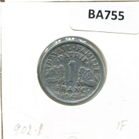 1 FRANC 1943 FRANKREICH FRANCE Französisch Münze #BA755.D - 1 Franc