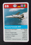 Trading Card - ( 6 X 9,2 Cm ) Avion / Plane - Panavia Tornado ADV - Allemagne, Grande Bretagne, Italie - N°8B - Motores