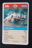 Trading Cards - ( 6 X 9,2 Cm ) Voiture De Rallye / Ralye's Car - Rolls Royce - Grande Bretagne - N°3A - Motori