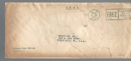 58049)  Canada Official O.H.M.S. Free Postage Ottawa  Postmark Cancel 1933 - Andere & Zonder Classificatie