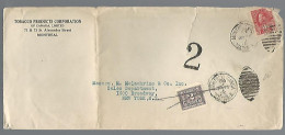 58056) Canada Postage Due Montreal Postmark Cancel Duplex 1916 - Port Dû (Taxe)