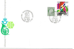 Norway Norge 1993 Winter Olympics, Lillehammer - Flags Mi 1105  Special Cover - Special Cancellation Lillehammer 17.7.93 - Covers & Documents