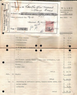 Rekening 1948 Met Bijbehorende Kwitantie Met 10 Cent - Fiscale Zegels