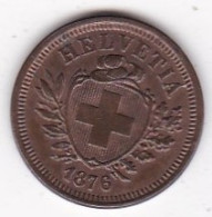 Suisse . 1 Rappen 1876 B, En Bronze, KM# 3, SUP/AU - 1 Centime / Rappen