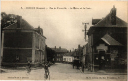 CPA ACHEUX - Rue Forceville - La Mairie Et La Poste (295413) - Acheux En Amienois