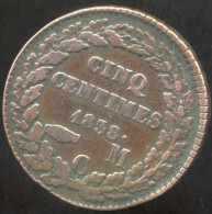 MONACO 5 Centimes 1838 MC HONORE V ( 210 ) ( TB ++ ) - Other & Unclassified