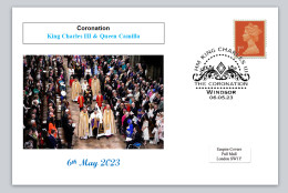GB 2023 Coronation Charles III Queen Camilla Royalty Women Privately Produced (white) Glossy Postal Card #3 - 2021-... Em. Décimales