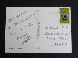 ANDORRE ANDORRA AVEC YT 245 GENTIANE FLORE FLEUR FLOWER BLUME - - Lettres & Documents