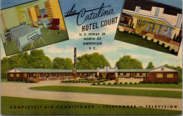 South Carolina Greenville The Catalina Hotel Court Curteich - Greenville