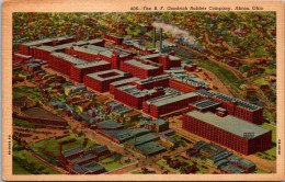 Ohio Akron Aerial View Of The B F Goodrich Rubber Company Curteich - Akron