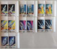 1989.. MONGOLIA..LOT OF 7 *2 STAMPS .. SPACE..( Complete Series) - Verzamelingen