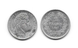 L.PHILIPPE I . 2 FRANCS 1847 A . - 2 Francs