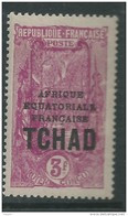 Tchad  N° 55 X  3 F. Lilas-rose Trace De Charnière Sinon TB - Ungebraucht