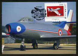 FRANCE (2023) Carte Maximum Card - 70 Ans De La Patrouille De France Avion Airplane Aircraft Dassault Ouragan (1954-1957 - 2020-…