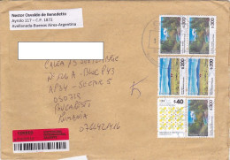 PEAR TREES, LANDSCAPES, FINE STAMPS ON REGISTERED COVER, 2021, ARGENTINA - Covers & Documents