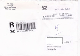 MACHINE PRINTED STAMPS ON REGISTERED COVER, 2021, CZECH REPUBLIC - Covers & Documents