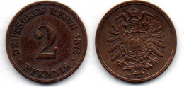 MA 22590 / Allemagne - Deutschland - Germany 2 Pfennig 1875 C TB+ - 2 Pfennig