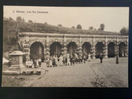 HERVE Nº2 «  LES SIX FONTAINES 1920 » PANORAMA,ANIMATION. - Herve