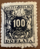 Poland 1921 Coat Of Arms And Post Horn 100 M - Used - Segnatasse