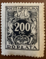 Poland 1923 Coat Of Arms And Post Horn 200 M - Used - Postage Due