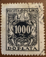 Poland 1923 Coat Of Arms And Post Horn 1000 M - Used - Impuestos