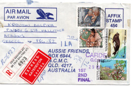 66031 - Griechenland - 1990 - 300Dr Goettin MiF A R-LpEilBf KALLITHEA -> GOLD COAST MAIL CENTRE (Australien) - Storia Postale