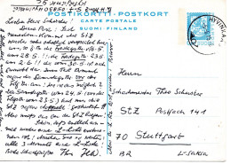 66070 - Finnland - 1975 - 0,60Mk Neues Wappen GAKte HYVINKAA -> Westdeutschland - Briefe U. Dokumente