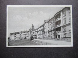 DR Böhmen Und Mähren 1942 Foto AK Sanatorium Na Plesi Mit Hitler Marke Eckrand Und Rahmenstempel - Covers & Documents