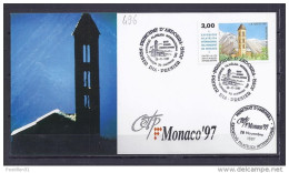 ANDORRE TP N°496 SUR CP OFFICIELLE 1° JOUR /28.11.97 - Covers & Documents