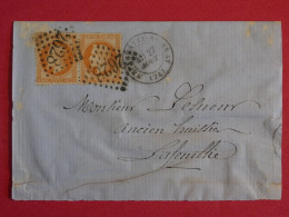 BS7 FRANCE   LETTRE RR 1868 NEUCHATEL A LAFEUILLIE +NAPOLEON  2X  N°31 + AFF INTERESSANT++++ - 1863-1870 Napoléon III Con Laureles