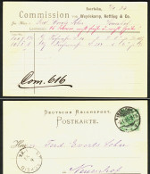 ISERLOHN 1893 Geschäftspostkarte "Fa Weydekamp,Kettling&Co" Vertreter Heimatbeleg > Neuenhof B. Solingen Höhscheid - Iserlohn