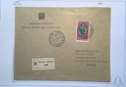 Sa.173 1953 100L Opere Pier Lombardo Lettera (Vatican Vaticano Italia Cover Lettre Christian Religion Literature - Lettres & Documents
