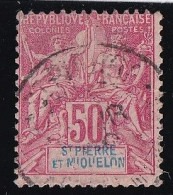 St Pierre Et Miquelon N°69 - Variété Légende Défectueuse - Oblitéré - Léger Pelurage Sinon TB - Used Stamps