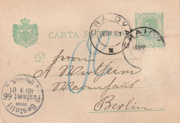 ROUMANIE CARTE POSTALA 1901  CRAIOVA Pour Berlin - Briefe U. Dokumente