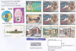 TOURING CLUB, SUBMARINE, CRIME PREVENTION, ATHLETICS, ARCHITECTURE, FINE STAMPS ON COVER, 2021, ITALY - 2021-...: Gebraucht