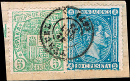 Teruel - Edi O 154+164 - Fragmento Mat Fech. Tp. II "Teruel" - Used Stamps