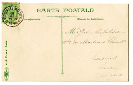 BELGIQUE - COB 83 SIMPLE CERCLE RELAIS A ETOILES MUYSEN LEZ MALINES SUR CARTE POSTALE, 1910 - Postmarks With Stars