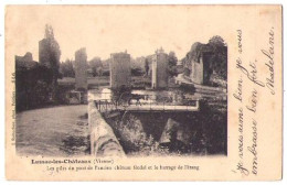 (86) 249, Lussac Les Chateaux, Robuchon, Les Piles Du Pont De L'ancien Château Féodal Et Le Barrage De L'Etang - Lussac Les Chateaux