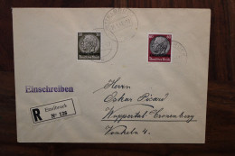 LUXEMBURG 1941 Ettelbruck Einschreiben Cover Luxembourg Registered Recommandé Besetzung Reco R - 1940-1944 Deutsche Besatzung