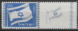 ISRAEL ISRAEL Israel 1949 Flag 1V   - ** -- Postfris  - Nuevos (con Tab)