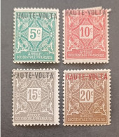 FRANCE COLONIE HAUTE VOLTA 1920 TAXE CAT YVERT N 1-2-3-4 MNH MNHL - Ongebruikt