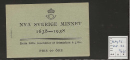 1938 MNH Sweden Booklet Facit H34-CC, Postfris** - 1904-50