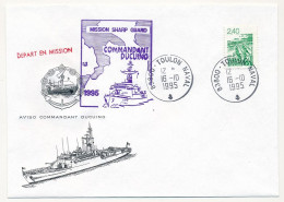 FRANCE - Env. Illust. Aff. 2,40 Bretagne Cac 83800 Toulon Naval 16/10/1995 + "Mission Sharp Guard Commandant Ducuing" - Scheepspost