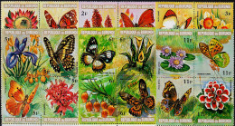 1973 Vlinders En Bloemen COB 580-603 / YT 553-76 / Sc 435-40 / Mi 963-86 Neuf Sans Charniere / MNH / Postfrisch [zro] - Nuevos