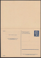 P63 10 A. 12 Pf Antwort-Ganzsache Wilhelm Pieck Ungebraucht Kpl. Nach Portosenkung Am 1.10.54 - Postcards - Mint
