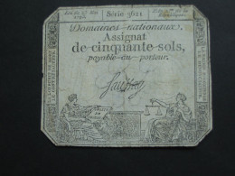 Domaines Nationaux - Assignat De Cinquante Sols - Loi Du 23 Mai 1793  **** EN ACHAT IMMEDIAT **** - Assignate