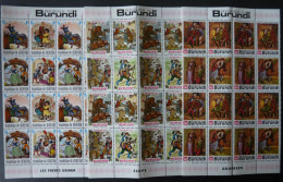 BURUNDI   1977   :  N° 761 à 780 ** Neuf MNH-CAT.: 360,00€ BLOC DE 4 - Unused Stamps