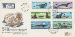 British Antarctic Territory (BAT) 1983 Seals 6v REGISTERED FDC  Ca Faraday (JK178) - FDC
