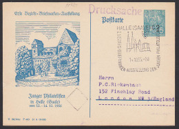 Halle "Erste Bezirks-Briefmarken-Ausstellung Junger Philatelisten" 1956 Burg Giebigenstein, DDR  PP4/22, Auslands-Ds - Cartes Postales Privées - Oblitérées
