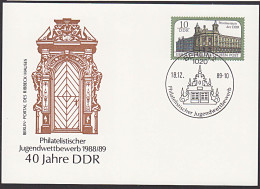 Ribbeck Haus Portal Berlin 1989 Als Privatpostkarte Mit SSt. Berlin Und Wertst. Postmuseum - Cartoline Private - Usati